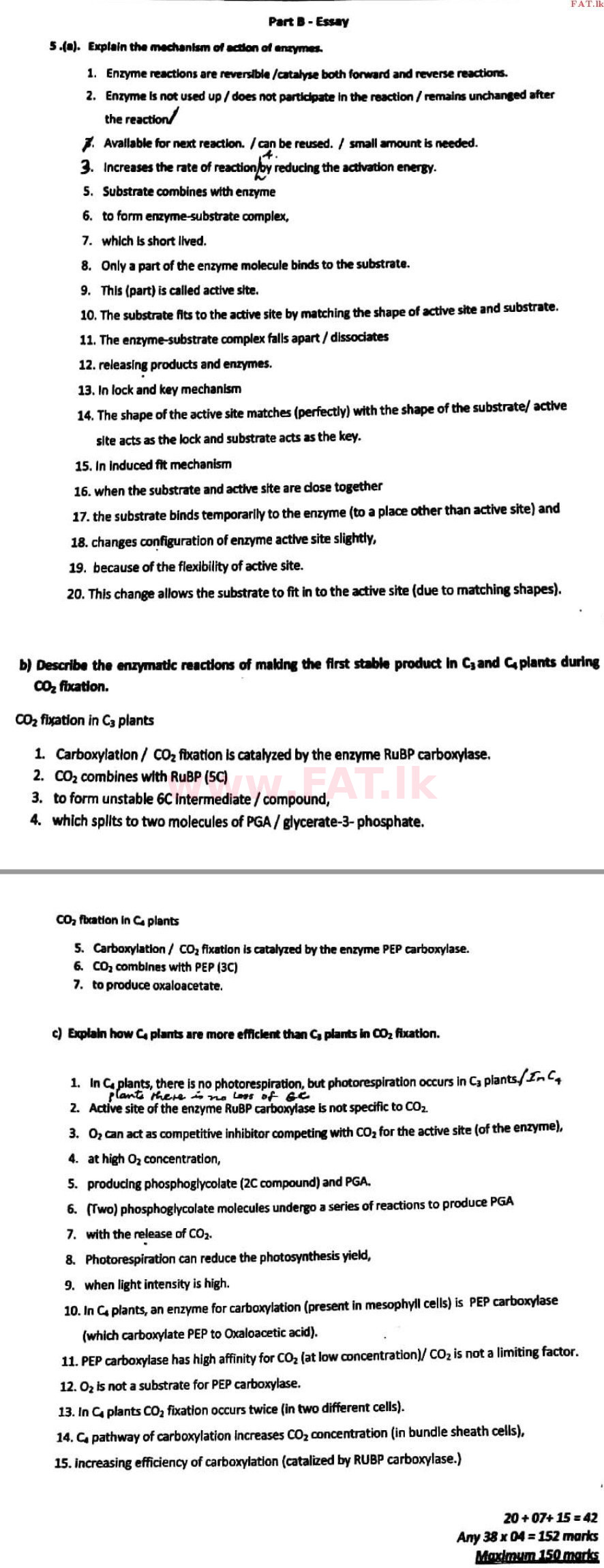 දේශීය විෂය නිර්දේශය : උසස් පෙළ (A/L) ජීව විද්‍යාව - 2017 අගෝස්තු - ප්‍රශ්න පත්‍රය II B (English මාධ්‍යය) 1 3827