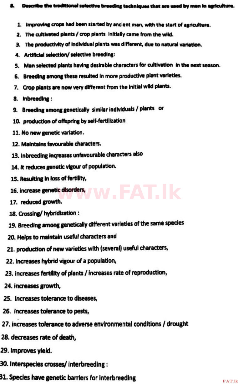 දේශීය විෂය නිර්දේශය : උසස් පෙළ (A/L) ජීව විද්‍යාව - 2017 අගෝස්තු - ප්‍රශ්න පත්‍රය II B (English මාධ්‍යය) 4 3832