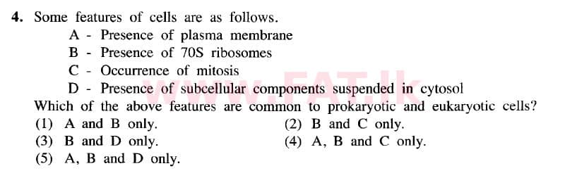National Syllabus : Advanced Level (A/L) Biology - 2020 October - Paper I (New Syllabus) (English Medium) 4 1