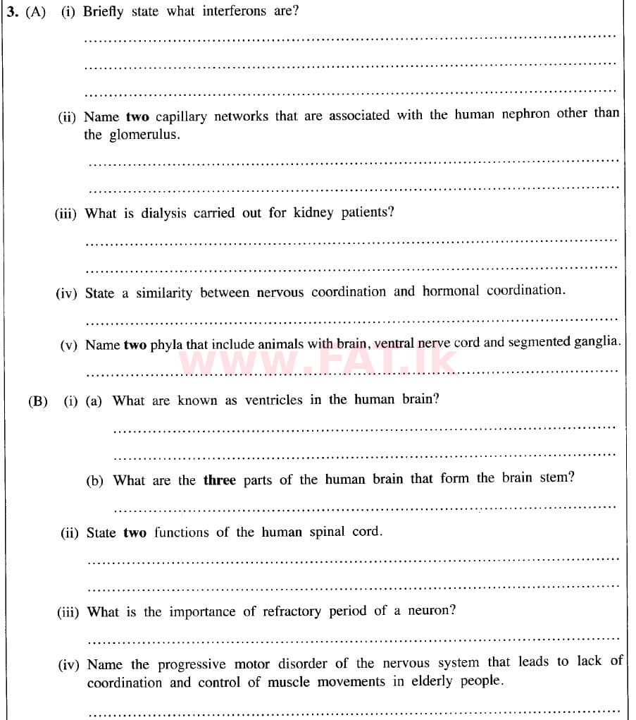 දේශීය විෂය නිර්දේශය : උසස් පෙළ (A/L) ජීව විද්‍යාව - 2020 ඔක්තෝබර් - ප්‍රශ්න පත්‍රය II (නව විෂය නිර්දේශය) (English මාධ්‍යය) 3 1