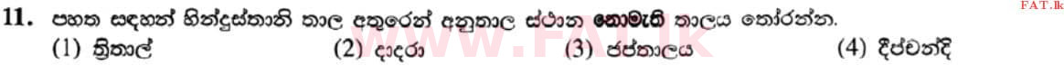 National Syllabus : Ordinary Level (O/L) Music (Oriental) - 2021 May - Paper I (සිංහල Medium) 11 1