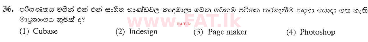 National Syllabus : Ordinary Level (O/L) Music (Oriental) - 2020 March - Paper I (සිංහල Medium) 36 1