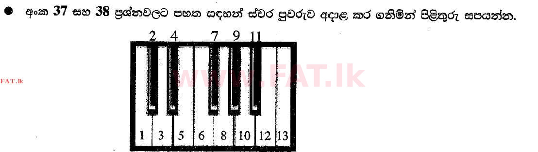 National Syllabus : Ordinary Level (O/L) Music (Oriental) - 2018 December - Paper I (සිංහල Medium) 38 1