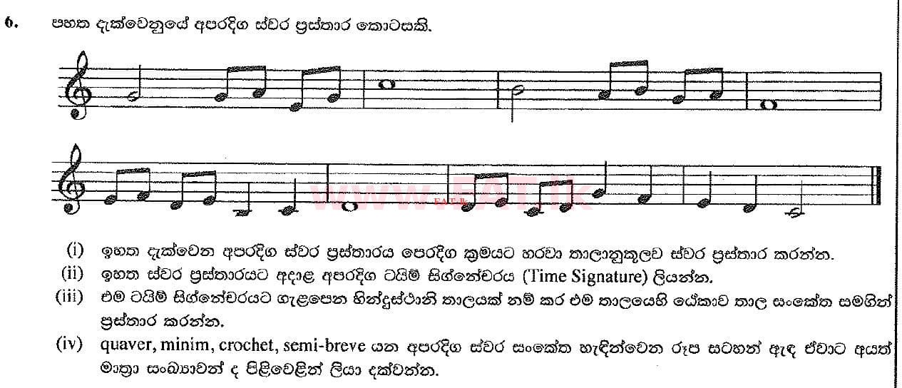 National Syllabus : Ordinary Level (O/L) Music (Oriental) - 2017 December - Paper II (සිංහල Medium) 6 1