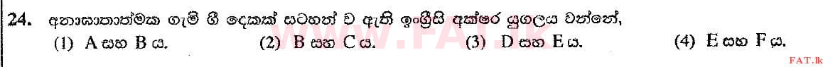 දේශීය විෂය නිර්දේශය : සාමාන්‍ය පෙළ (O/L) සංගීතය (පෙරදිග) - 2016 දෙසැම්බර් - ප්‍රශ්න පත්‍රය I (සිංහල මාධ්‍යය) 24 2