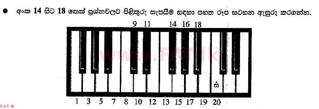 දේශීය විෂය නිර්දේශය : සාමාන්‍ය පෙළ (O/L) සංගීතය (පෙරදිග) - 2015 දෙසැම්බර් - ප්‍රශ්න පත්‍රය I (සිංහල මාධ්‍යය) 18 1