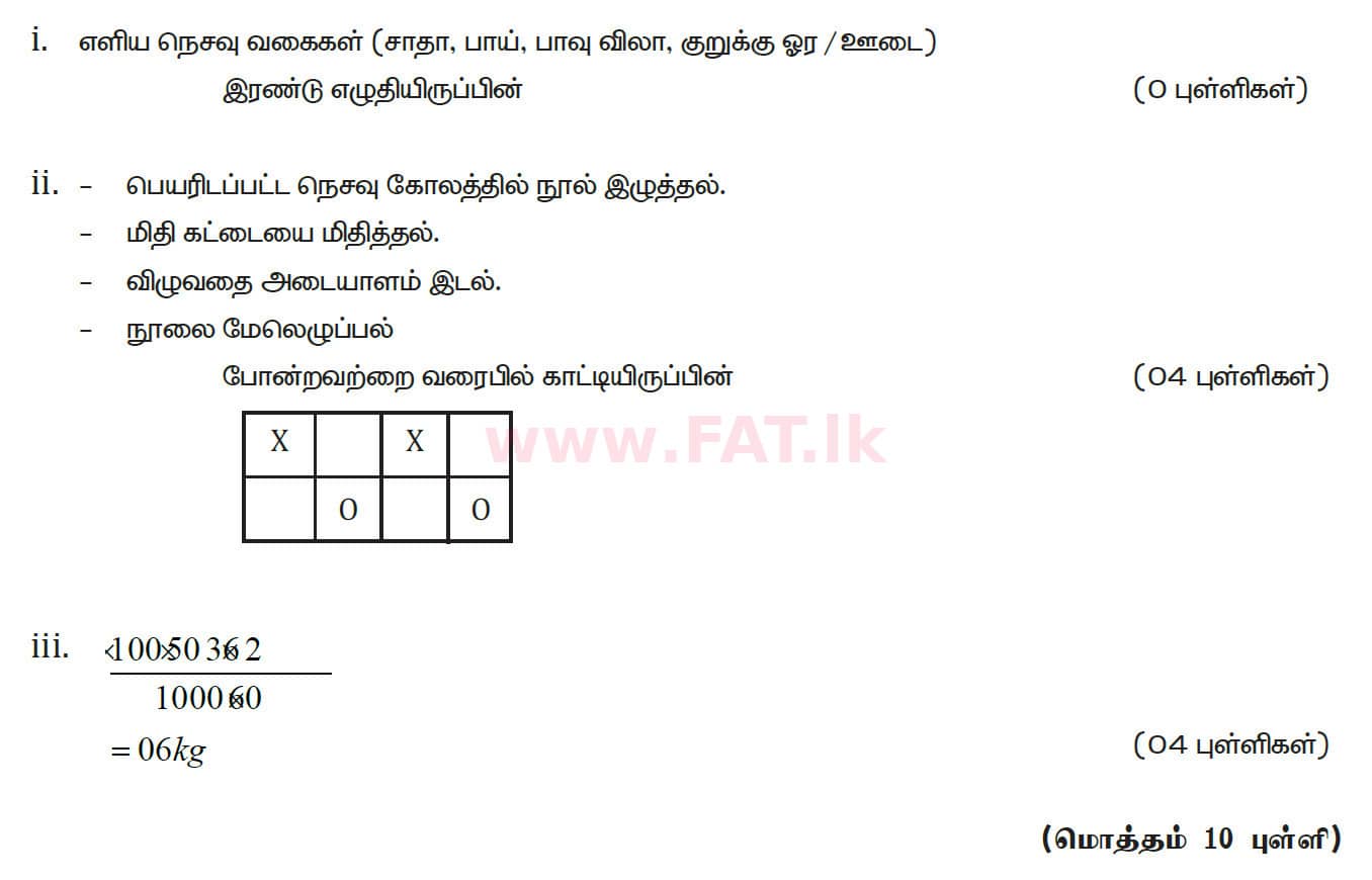 National Syllabus : Ordinary Level (O/L) Arts and Crafts - 2020 March - Paper II (தமிழ் Medium) 4 5108