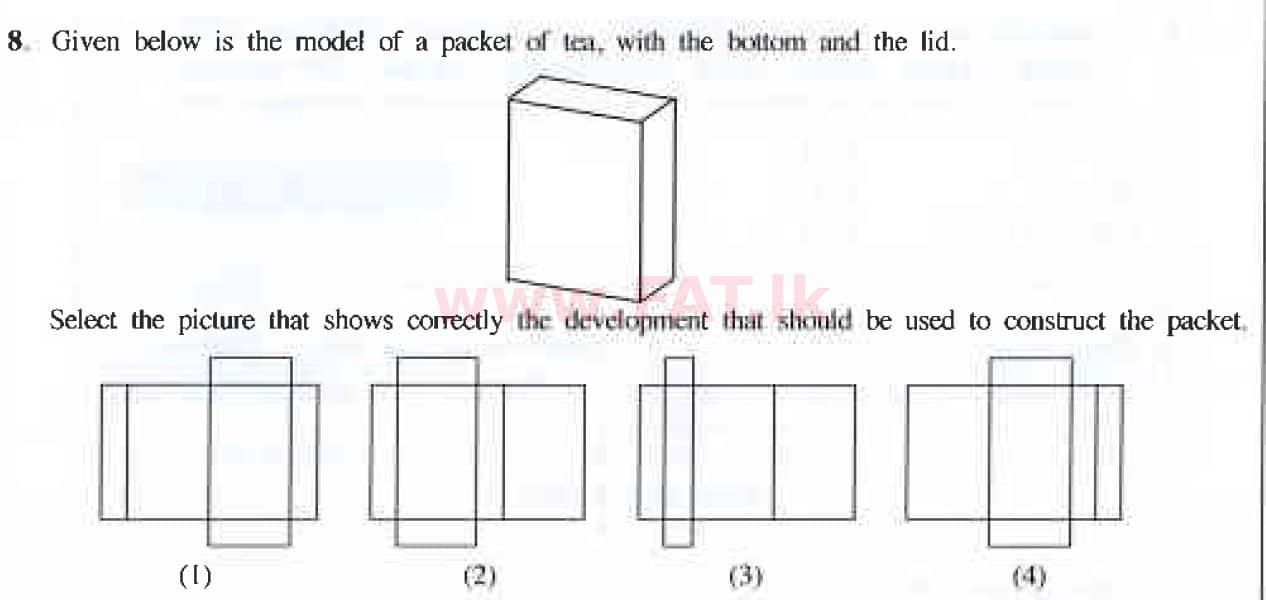 National Syllabus : Ordinary Level (O/L) Arts and Crafts - 2019 March - Paper I (English Medium) 8 1