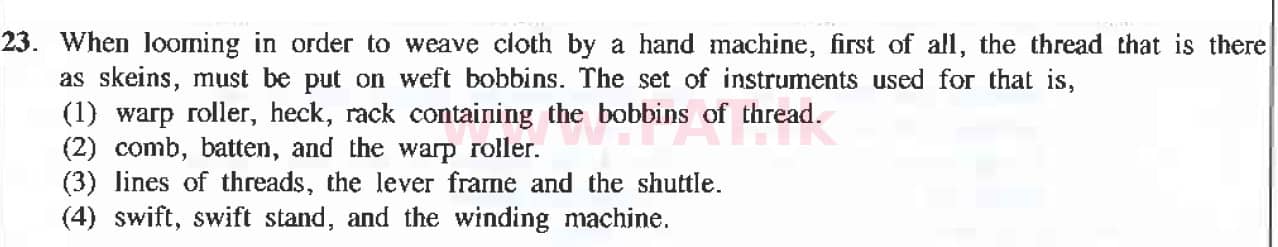 National Syllabus : Ordinary Level (O/L) Arts and Crafts - 2019 March - Paper I (English Medium) 23 1