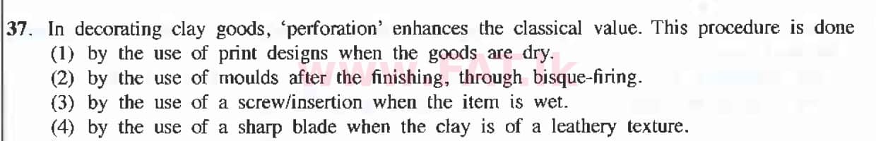 National Syllabus : Ordinary Level (O/L) Arts and Crafts - 2019 March - Paper I (English Medium) 37 1