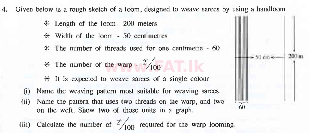 National Syllabus : Ordinary Level (O/L) Arts and Crafts - 2019 March - Paper II (English Medium) 4 1