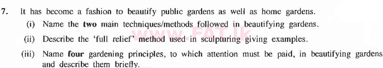 National Syllabus : Ordinary Level (O/L) Arts and Crafts - 2019 March - Paper II (English Medium) 7 1
