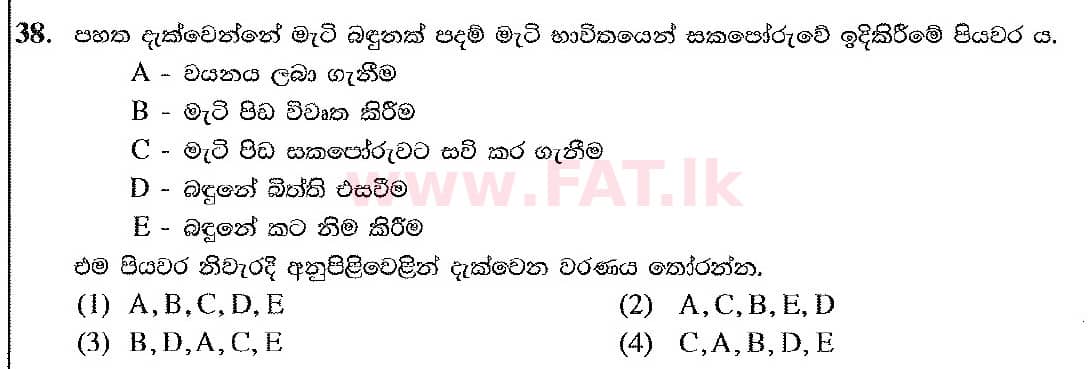 National Syllabus : Ordinary Level (O/L) Arts and Crafts - 2019 March - Paper I (සිංහල Medium) 38 1