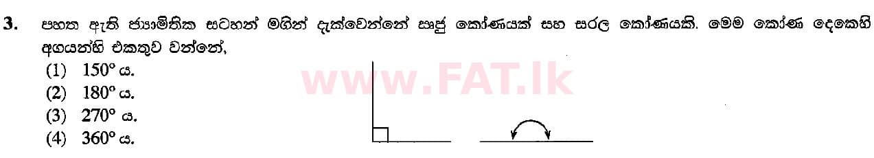 දේශීය විෂය නිර්දේශය : සාමාන්‍ය පෙළ (O/L) ශිල්ප කලා - 2015 දෙසැම්බර් - ප්‍රශ්න පත්‍රය I (සිංහල මාධ්‍යය) 3 1