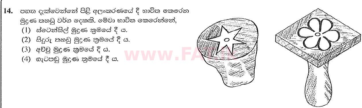 දේශීය විෂය නිර්දේශය : සාමාන්‍ය පෙළ (O/L) ශිල්ප කලා - 2016 දෙසැම්බර් - ප්‍රශ්න පත්‍රය I (සිංහල මාධ්‍යය) 14 1