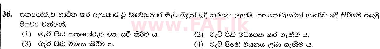 දේශීය විෂය නිර්දේශය : සාමාන්‍ය පෙළ (O/L) ශිල්ප කලා - 2016 දෙසැම්බර් - ප්‍රශ්න පත්‍රය I (සිංහල මාධ්‍යය) 36 1