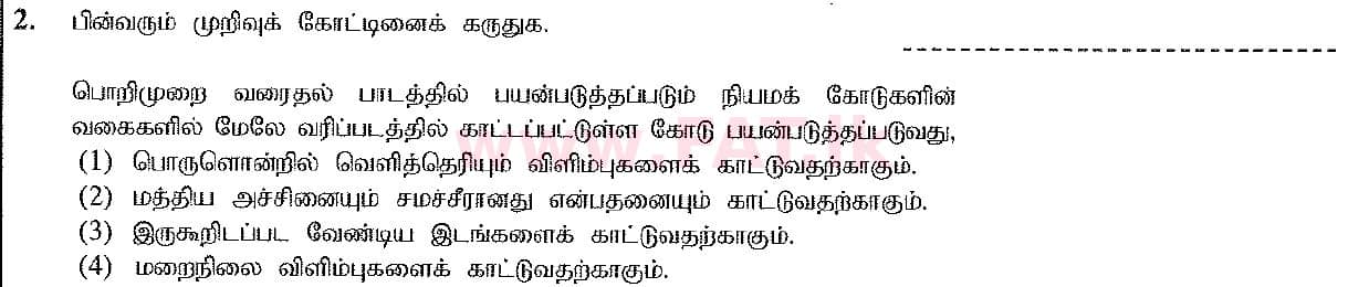 National Syllabus : Ordinary Level (O/L) Arts and Crafts - 2016 December - Paper I (தமிழ் Medium) 2 1