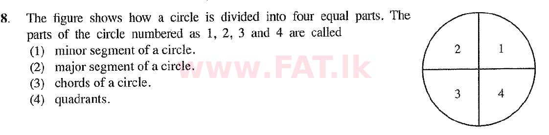 දේශීය විෂය නිර්දේශය : සාමාන්‍ය පෙළ (O/L) ශිල්ප කලා - 2017 දෙසැම්බර් - ප්‍රශ්න පත්‍රය I (English මාධ්‍යය) 8 1