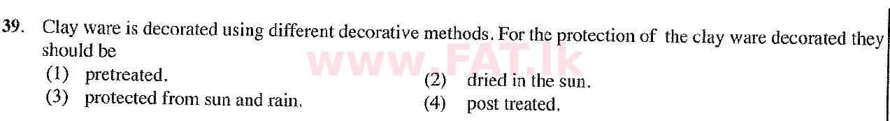 දේශීය විෂය නිර්දේශය : සාමාන්‍ය පෙළ (O/L) ශිල්ප කලා - 2017 දෙසැම්බර් - ප්‍රශ්න පත්‍රය I (English මාධ්‍යය) 39 1