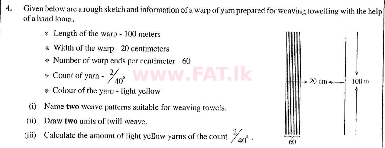 දේශීය විෂය නිර්දේශය : සාමාන්‍ය පෙළ (O/L) ශිල්ප කලා - 2017 දෙසැම්බර් - ප්‍රශ්න පත්‍රය II (English මාධ්‍යය) 4 1