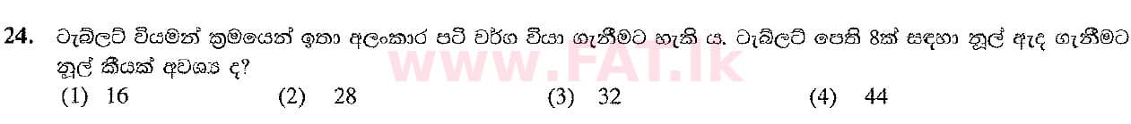දේශීය විෂය නිර්දේශය : සාමාන්‍ය පෙළ (O/L) ශිල්ප කලා - 2017 දෙසැම්බර් - ප්‍රශ්න පත්‍රය I (සිංහල මාධ්‍යය) 24 1