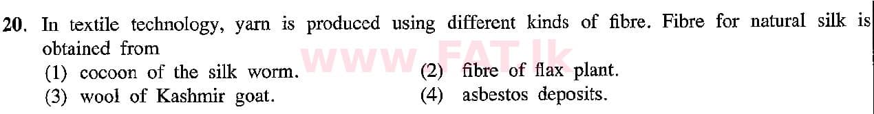 දේශීය විෂය නිර්දේශය : සාමාන්‍ය පෙළ (O/L) ශිල්ප කලා - 2018 දෙසැම්බර් - ප්‍රශ්න පත්‍රය I (English මාධ්‍යය) 20 1