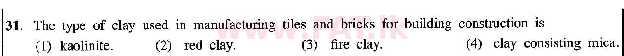 දේශීය විෂය නිර්දේශය : සාමාන්‍ය පෙළ (O/L) ශිල්ප කලා - 2018 දෙසැම්බර් - ප්‍රශ්න පත්‍රය I (English මාධ්‍යය) 31 1