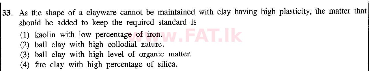 දේශීය විෂය නිර්දේශය : සාමාන්‍ය පෙළ (O/L) ශිල්ප කලා - 2018 දෙසැම්බර් - ප්‍රශ්න පත්‍රය I (English මාධ්‍යය) 33 1