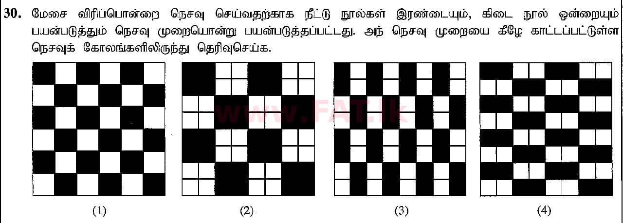 National Syllabus : Ordinary Level (O/L) Arts and Crafts - 2018 December - Paper I (தமிழ் Medium) 30 1