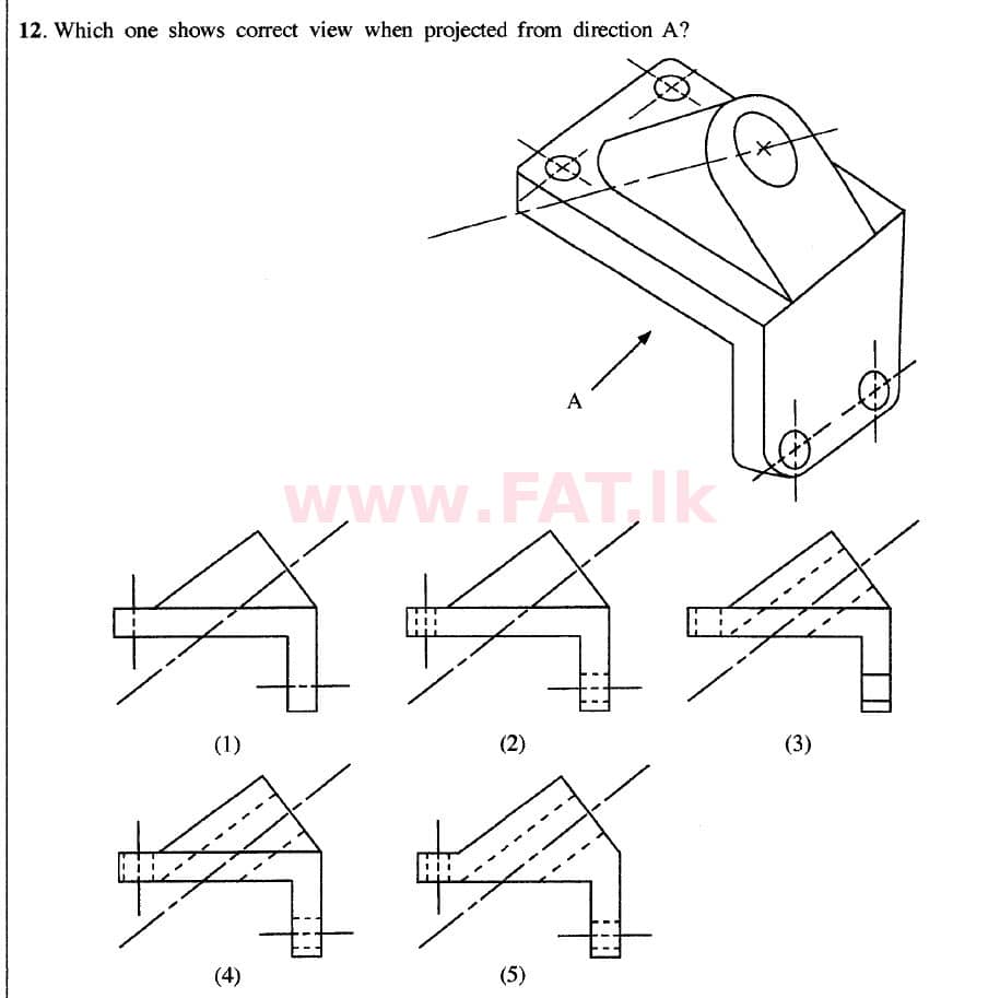 දේශීය විෂය නිර්දේශය : උසස් පෙළ (A/L) සිවිල් තාක්ෂණවේදය - 2020 ඔක්තෝබර් - ප්‍රශ්න පත්‍රය I (නව / පැරණි විෂය නිර්දේශය) (English මාධ්‍යය) 12 1
