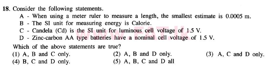 දේශීය විෂය නිර්දේශය : උසස් පෙළ (A/L) සිවිල් තාක්ෂණවේදය - 2020 ඔක්තෝබර් - ප්‍රශ්න පත්‍රය I (නව / පැරණි විෂය නිර්දේශය) (English මාධ්‍යය) 18 1