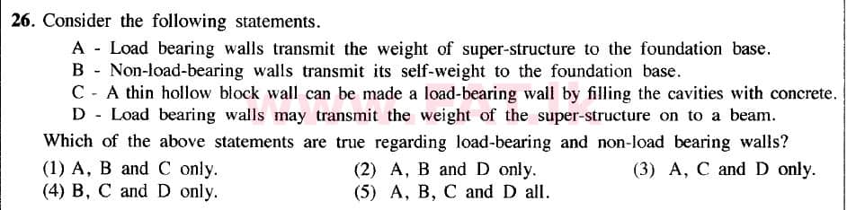 National Syllabus : Advanced Level (A/L) Civil Technology - 2020 October - Paper I (New / Old Syllabus) (English Medium) 26 1
