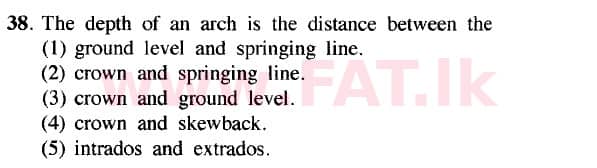 National Syllabus : Advanced Level (A/L) Civil Technology - 2020 October - Paper I (New / Old Syllabus) (English Medium) 38 1