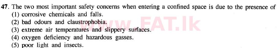 දේශීය විෂය නිර්දේශය : උසස් පෙළ (A/L) සිවිල් තාක්ෂණවේදය - 2020 ඔක්තෝබර් - ප්‍රශ්න පත්‍රය I (නව / පැරණි විෂය නිර්දේශය) (English මාධ්‍යය) 47 1