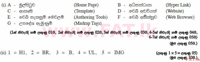 உள்ளூர் பாடத்திட்டம் : சாதாரண நிலை (சா/த) தகவல் தொடர்பாடல் தொழில்நுட்பம் - 2013 டிசம்பர் - தாள்கள் II (සිංහල மொழிமூலம்) 4 867
