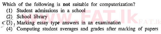 දේශීය විෂය නිර්දේශය : සාමාන්‍ය පෙළ (O/L) තොරතුරු හා සන්නිවේදන තාක්ෂණය (ICT) - 2010 දෙසැම්බර් - ප්‍රශ්න පත්‍රය I (English මාධ්‍යය) 30 1