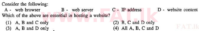 දේශීය විෂය නිර්දේශය : සාමාන්‍ය පෙළ (O/L) තොරතුරු හා සන්නිවේදන තාක්ෂණය (ICT) - 2010 දෙසැම්බර් - ප්‍රශ්න පත්‍රය I (English මාධ්‍යය) 35 1