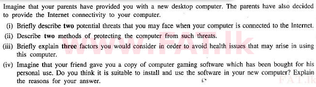 දේශීය විෂය නිර්දේශය : සාමාන්‍ය පෙළ (O/L) තොරතුරු හා සන්නිවේදන තාක්ෂණය (ICT) - 2010 දෙසැම්බර් - ප්‍රශ්න පත්‍රය II (English මාධ්‍යය) 5 1