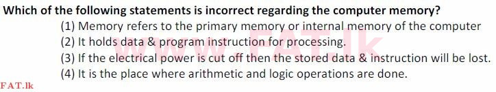 දේශීය විෂය නිර්දේශය : සාමාන්‍ය පෙළ (O/L) තොරතුරු හා සන්නිවේදන තාක්ෂණය (ICT) - 2007 දෙසැම්බර් - ප්‍රශ්න පත්‍රය I (English මාධ්‍යය) 9 1