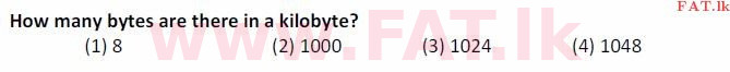 දේශීය විෂය නිර්දේශය : සාමාන්‍ය පෙළ (O/L) තොරතුරු හා සන්නිවේදන තාක්ෂණය (ICT) - 2007 දෙසැම්බර් - ප්‍රශ්න පත්‍රය I (English මාධ්‍යය) 13 1