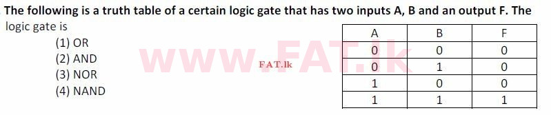 දේශීය විෂය නිර්දේශය : සාමාන්‍ය පෙළ (O/L) තොරතුරු හා සන්නිවේදන තාක්ෂණය (ICT) - 2007 දෙසැම්බර් - ප්‍රශ්න පත්‍රය I (English මාධ්‍යය) 19 1