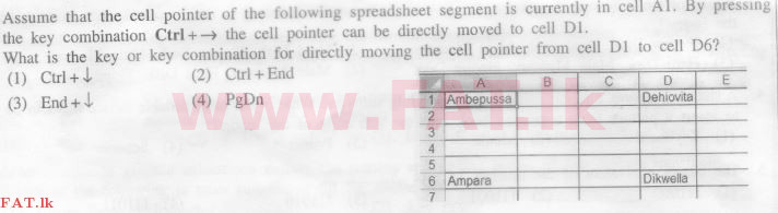 දේශීය විෂය නිර්දේශය : සාමාන්‍ය පෙළ (O/L) තොරතුරු හා සන්නිවේදන තාක්ෂණය (ICT) - 2012 දෙසැම්බර් - ප්‍රශ්න පත්‍රය I (English මාධ්‍යය) 16 1