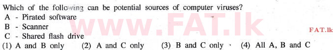 දේශීය විෂය නිර්දේශය : සාමාන්‍ය පෙළ (O/L) තොරතුරු හා සන්නිවේදන තාක්ෂණය (ICT) - 2014 දෙසැම්බර් - ප්‍රශ්න පත්‍රය I (English මාධ්‍යය) 39 1