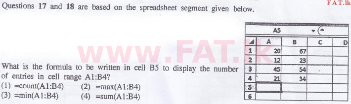 உள்ளூர் பாடத்திட்டம் : சாதாரண நிலை (சா/த) தகவல் தொடர்பாடல் தொழில்நுட்பம் - 2015 டிசம்பர் - தாள்கள் I (English மொழிமூலம்) 18 1