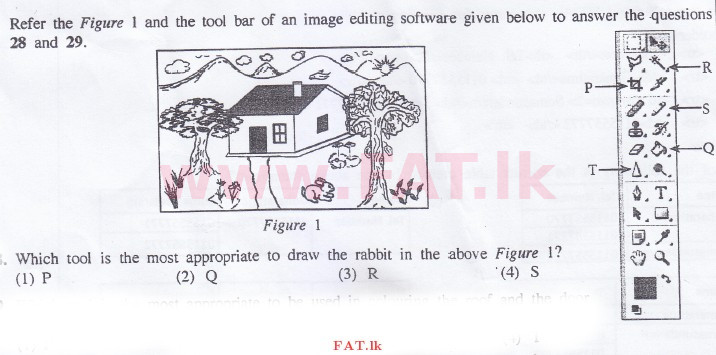 உள்ளூர் பாடத்திட்டம் : சாதாரண நிலை (சா/த) தகவல் தொடர்பாடல் தொழில்நுட்பம் - 2015 டிசம்பர் - தாள்கள் I (English மொழிமூலம்) 28 1