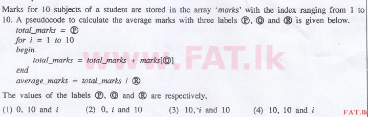 உள்ளூர் பாடத்திட்டம் : சாதாரண நிலை (சா/த) தகவல் தொடர்பாடல் தொழில்நுட்பம் - 2015 டிசம்பர் - தாள்கள் I (English மொழிமூலம்) 36 1
