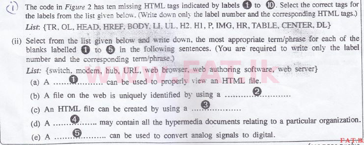 දේශීය විෂය නිර්දේශය : සාමාන්‍ය පෙළ (O/L) තොරතුරු හා සන්නිවේදන තාක්ෂණය (ICT) - 2015 දෙසැම්බර් - ප්‍රශ්න පත්‍රය II (English මාධ්‍යය) 6 2