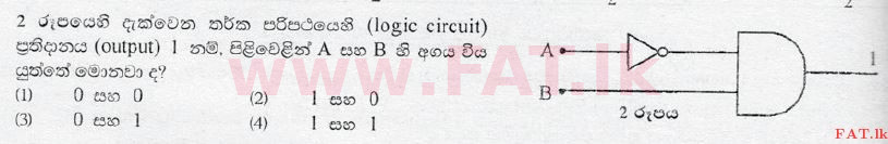 உள்ளூர் பாடத்திட்டம் : சாதாரண நிலை (சா/த) தகவல் தொடர்பாடல் தொழில்நுட்பம் - 2010 டிசம்பர் - தாள்கள் I (සිංහල மொழிமூலம்) 11 1
