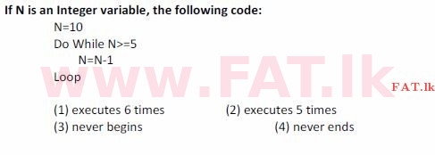 உள்ளூர் பாடத்திட்டம் : சாதாரண நிலை (சா/த) தகவல் தொடர்பாடல் தொழில்நுட்பம் - 2008 டிசம்பர் - தாள்கள் I (English மொழிமூலம்) 26 1