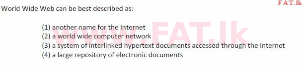 உள்ளூர் பாடத்திட்டம் : சாதாரண நிலை (சா/த) தகவல் தொடர்பாடல் தொழில்நுட்பம் - 2008 டிசம்பர் - தாள்கள் I (English மொழிமூலம்) 33 1